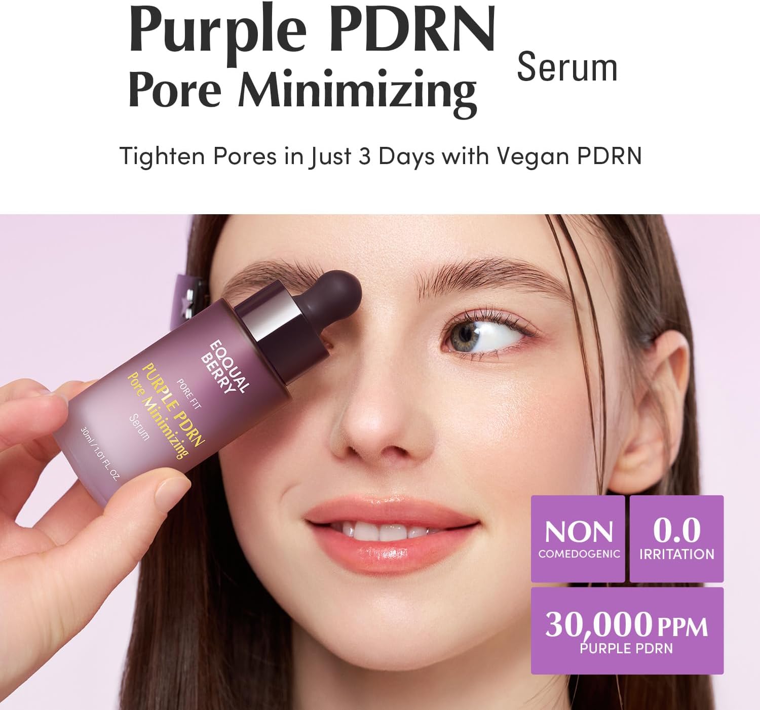 EQQUALBERRY Purple PDRN Suero Facial con Retinal y Niacinamida 30 ml